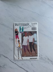 5465 BUTTERICK STRETCH KNIT LEGGINGS 3 LENGTHS PATTERN XS-MED UNCUT